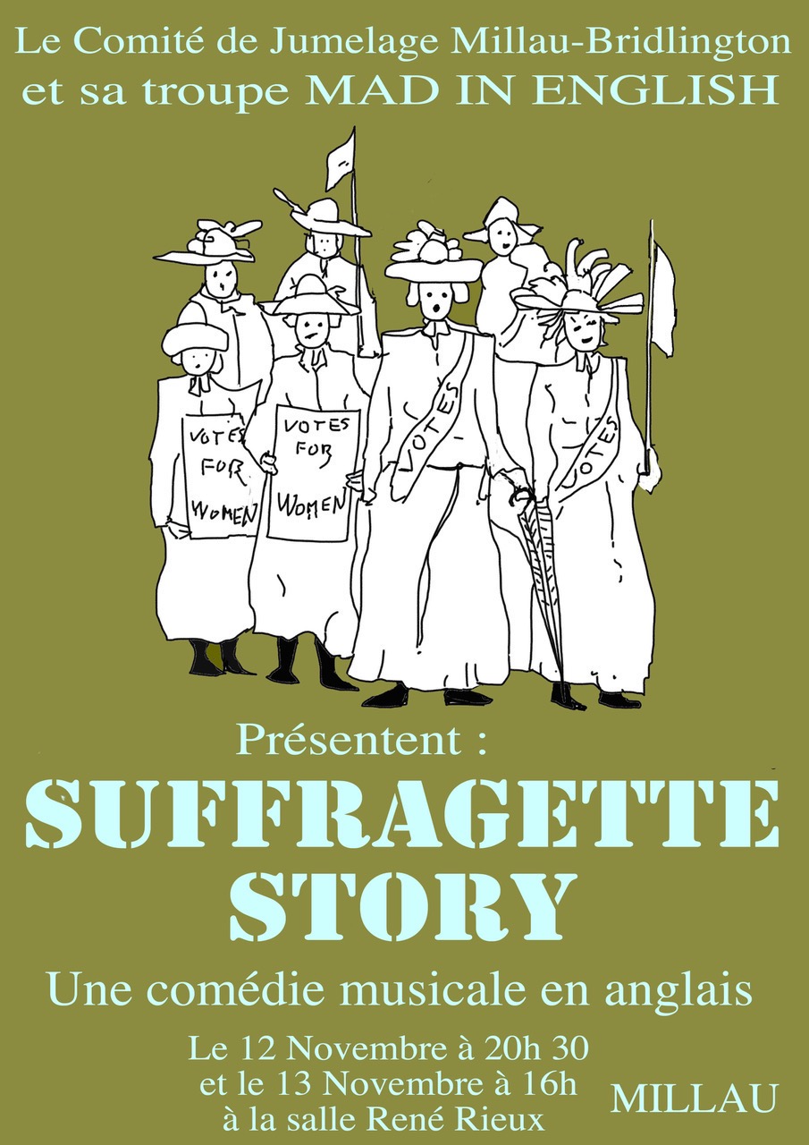 Millau. MAD in English présente « Suffragette story » 2 affiche